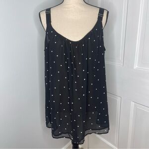Lane Bryant Polka Dot Tank Top Size 24